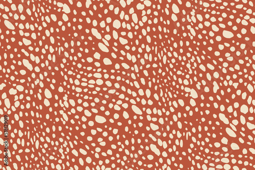 Abstract Animal Vector Dots Seamless Pattern Cheetah Cat Leopard Spots Repeated Allover Print Design Trendy Fashion Colors Decorative Background