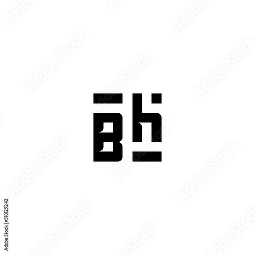 BH retro logo design initial concept high quality logo design