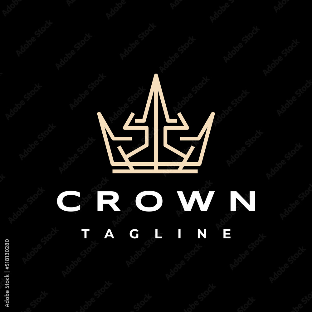 Crown logo design vector template