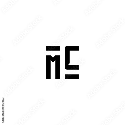 MC retro logo design initial concept high quality logo design