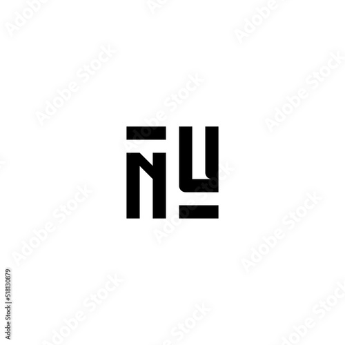 NU retro logo design initial concept high quality logo design