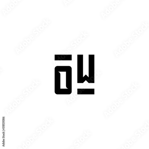 OW retro logo design initial concept high quality logo design