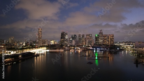 defaultMarina Bay  Singapore - July 13  2022  The Landmark Buildings and Tourist Attractions of Singapore