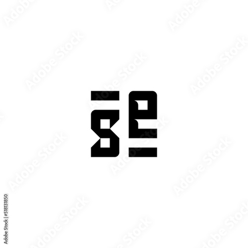 SE retro logo design initial concept high quality logo design