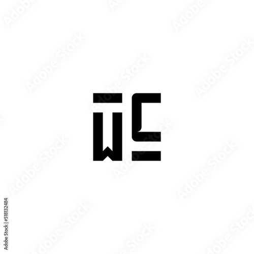 WC retro logo design initial concept high quality logo design
