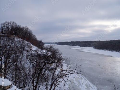 Frozen Mississippi River