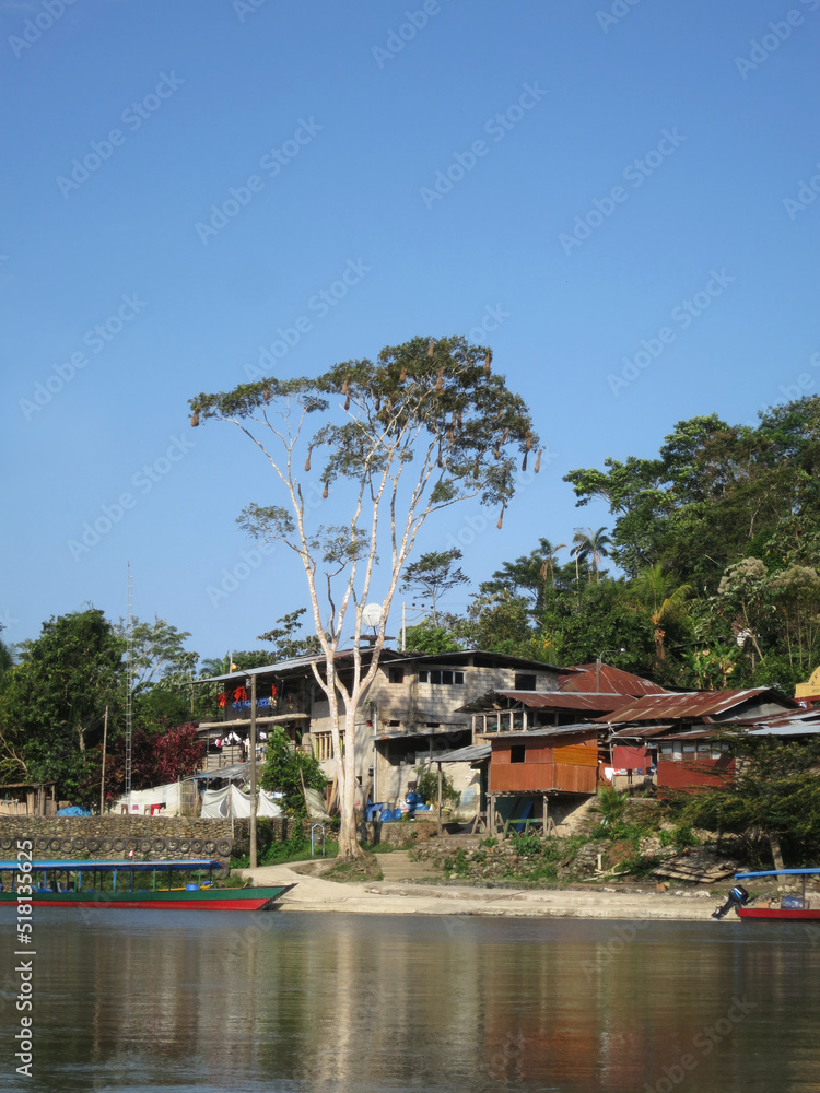 Amazonian town Atalaya near Manu national Park, Peru