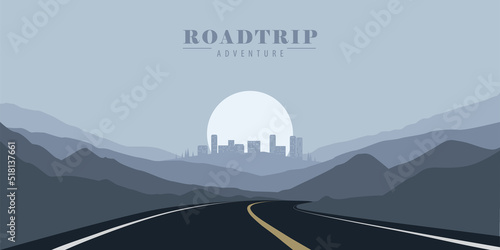 road trip in the blue mountains towards the city