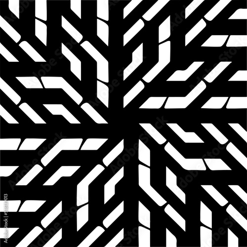 Abstract background with black and white seamless pattern. Unique geometric vector swatch. Perfect for site backdrop  wrapping paper  wallpaper  textile and surface design. 