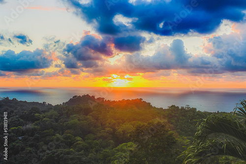 Colorful sunset in the bay