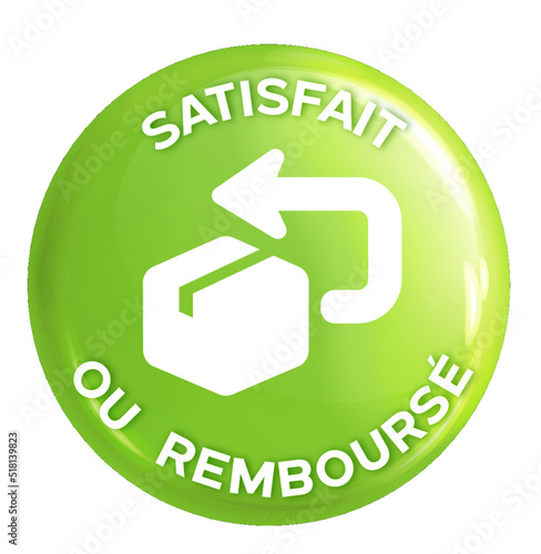 Icône Commerce en ligne - Satisfait ou remboursé