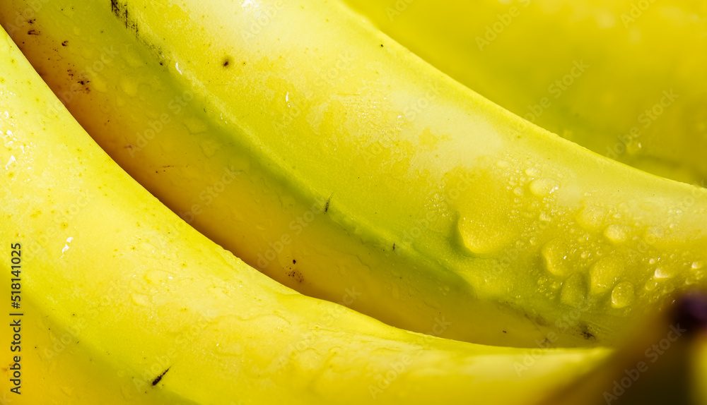 close up of yellow bananas