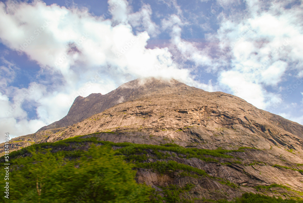 mountain landscape with clouds near Andalsnes Norway