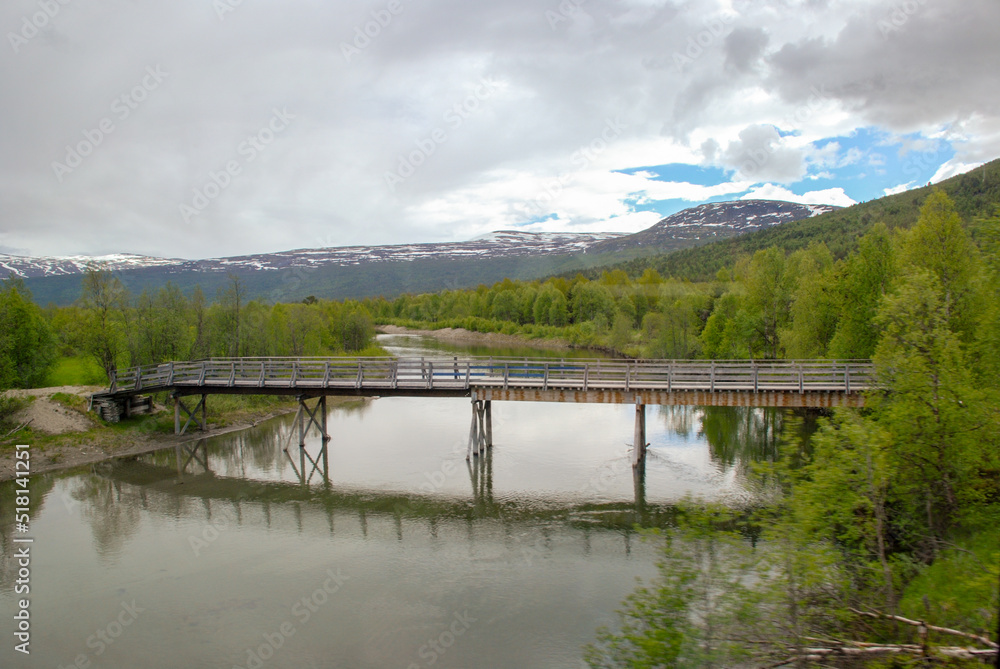 Rauma railway bridge near Andalsnes Norway