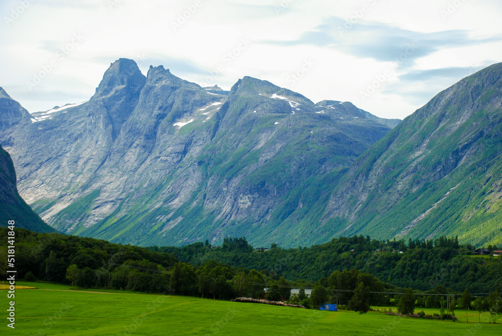 landscape in the mountains near Andalsnes Norway