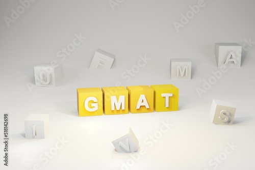 GMAT Exam cube concept, GMAT Test Preparation photo