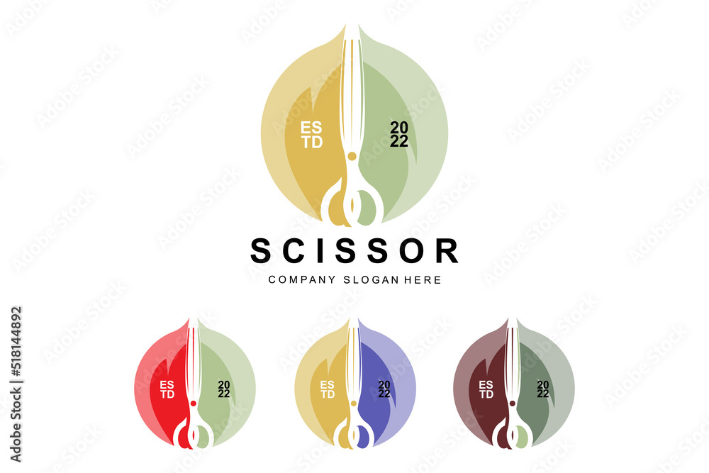 Barber tool scissors logo icon background symbol Barber tool scissors logo icon background symbol