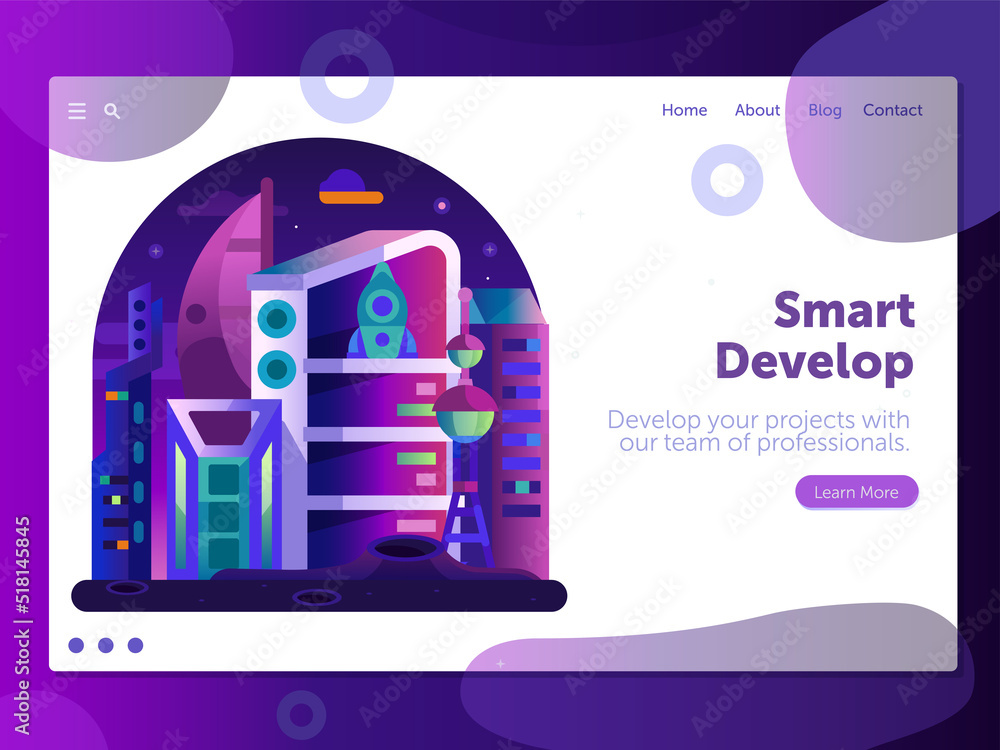 Smart Develop Space Themed Gradient Web Banner Smart Develop Space Themed Gradient Web Banner