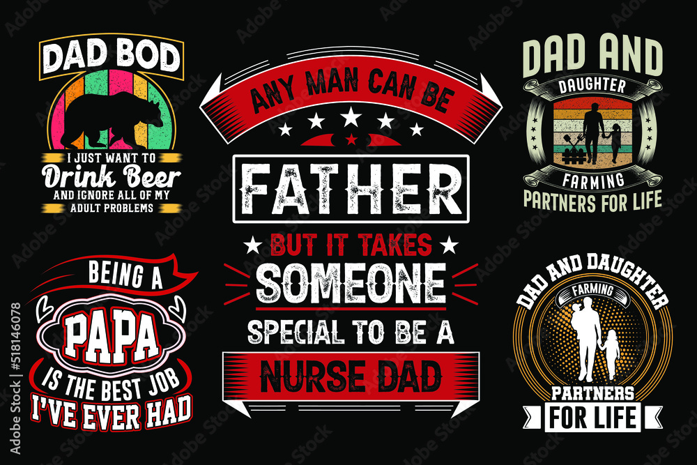 Father t-shirt design bundle, fathers day, papa lover, gaming dad, driver papa