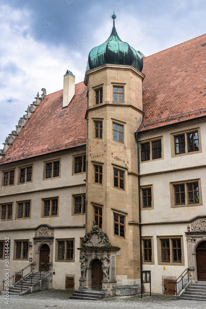 Fototapeta premium facade and detail of houses in the town of Rothenburg, Bavaria