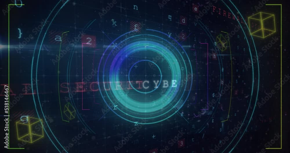 Animation of data processing and scan scoping over dark background Animation of data processing and scan scoping over dark background