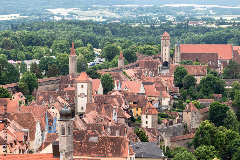 the medieval town of Rothenburg, Bavaria