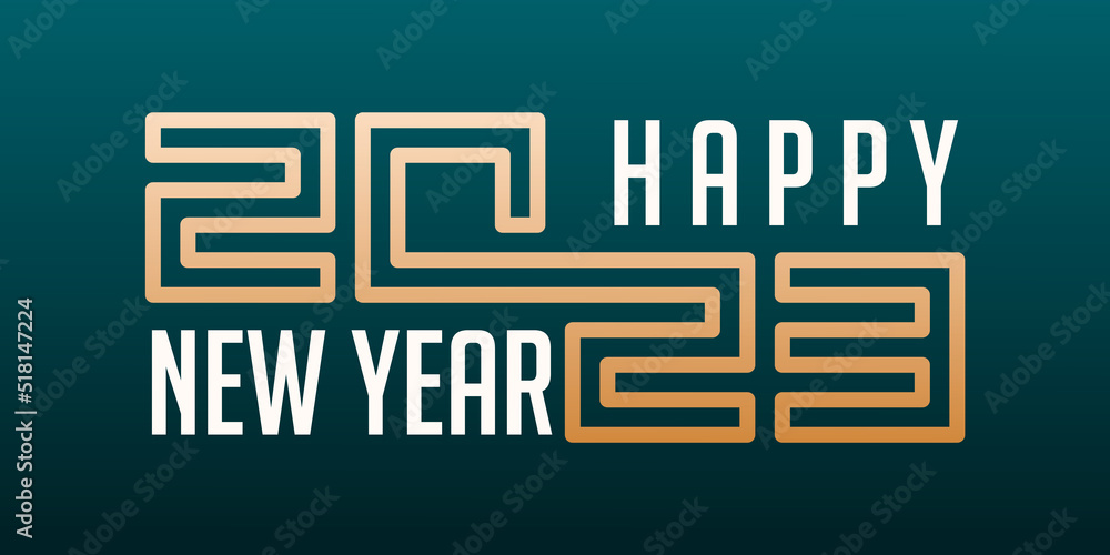 Obraz premium Happy New Year 2023 logo design. New year 2023 text design vector template.