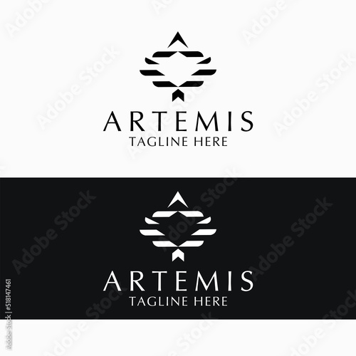 Artemis logo design icon template