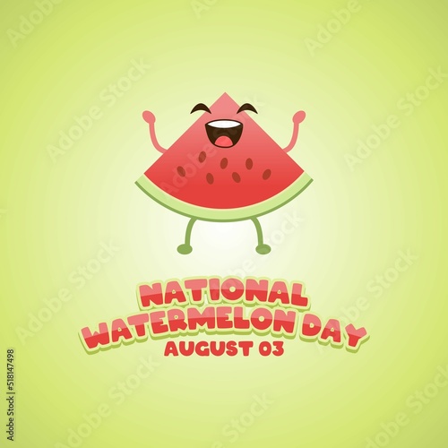 vector graphic of national watermelon day good for national watermelon day celebration. flat design. flyer design.flat illustration.