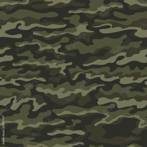  Forest camouflage vector texture military hunting print disguise, trendy khaki pattern. EPS
