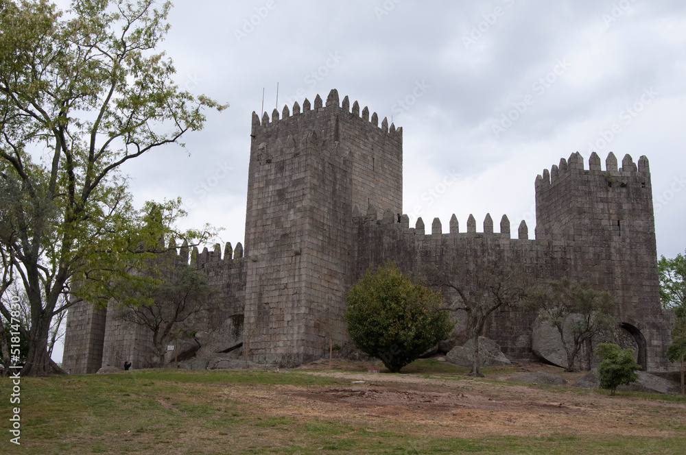 Magnificent stone castle in Guimaraes, Portugal