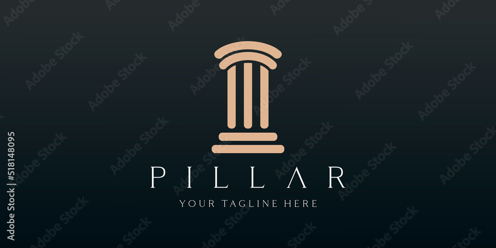 pillar vector logo and symbol template design