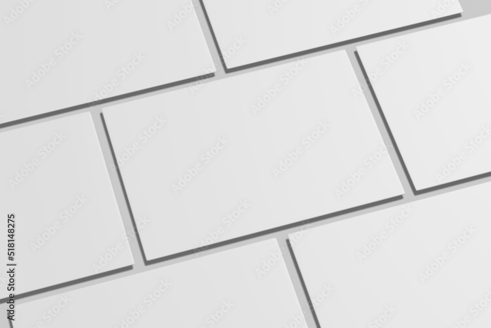 Realistic blank postcard illustration for mockup. 3D Render. Realistic blank postcard illustration for mockup. 3D Render.