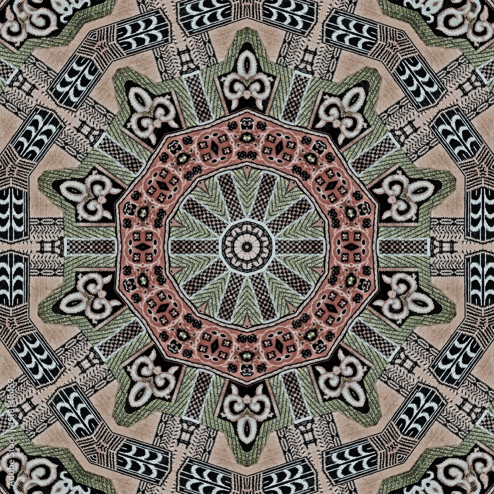 Traditional carpet design with floral texture. Traditional Turkish pattern for throw pillow, rug, carpet, and fabric printing. Modern geometric floral design for textile, tiles, digital paper print Traditional carpet design with floral texture. Traditional Turkish pattern for throw pillow, rug, carpet, and fabric printing. Modern geometric floral design for textile, tiles, digital paper print