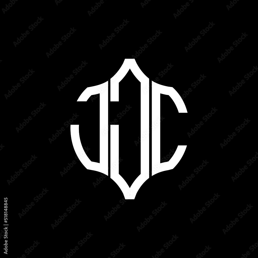 JJC letter logo. JJC best black background vector image. JJC Monogram