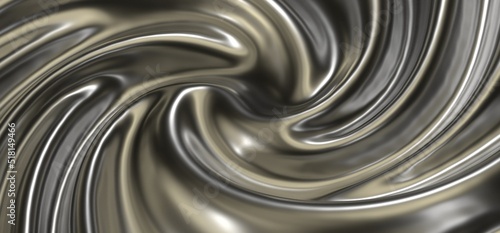 3D rendering of silver poly...