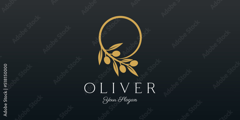 Twig Olive Oil logo template icon design Twig Olive Oil logo template icon design