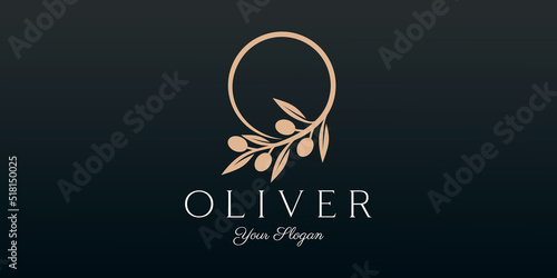 Twig Olive Oil logo template icon design