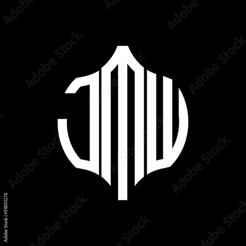 JMW letter logo. JMW best black background vector image. JMW Monogram logo design for entrepreneur and business.
 photo
