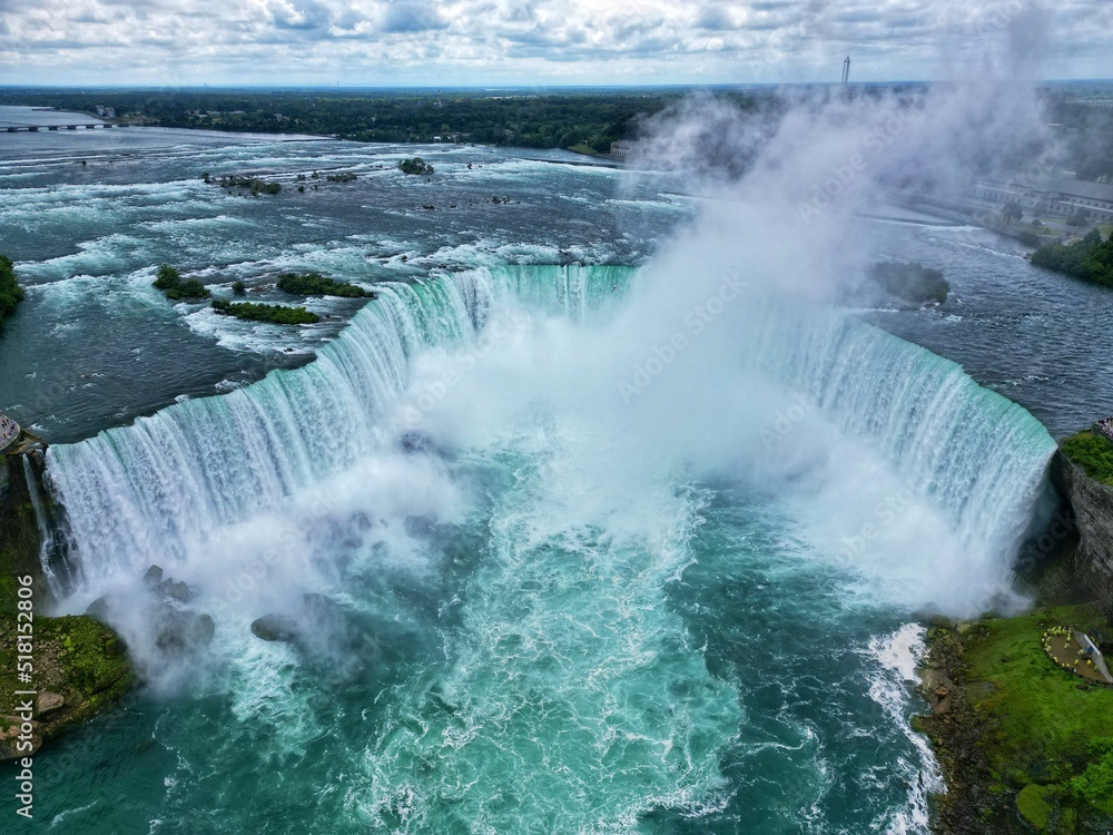Top view of Niagara Falls, Ontario, Canada Top view of Niagara Falls, Ontario, Canada