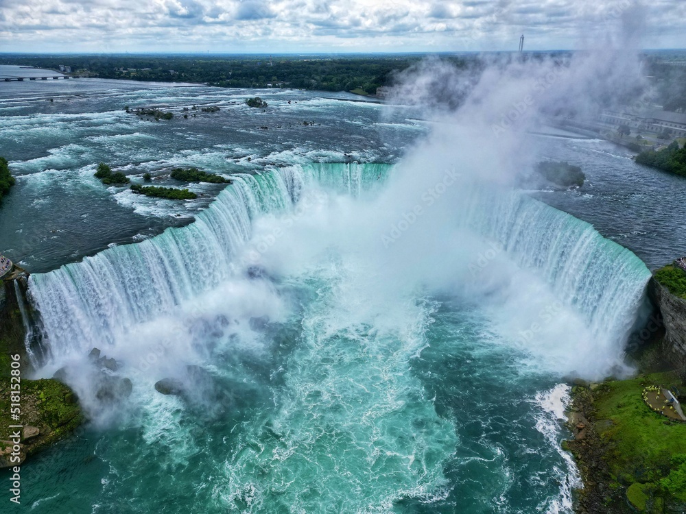 Top view of Niagara Falls, Ontario, Canada