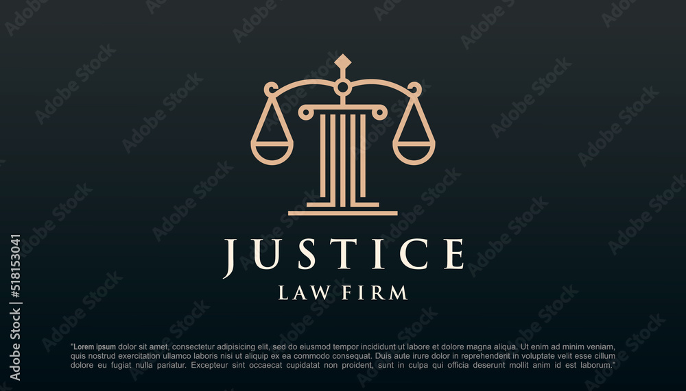 symbol Law Firm,Law Office, Lawyer services, Luxury crest , Vector logo design.
