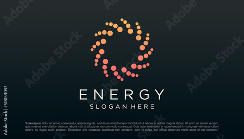 Energy logo designs vector, solar Sun power logo