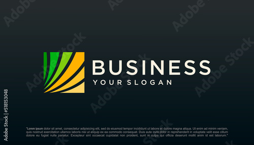 wave swoosh logo vector design