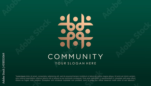 unity people logo design vector template.