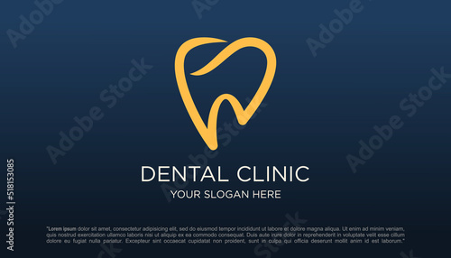 Dental Clinic Logo Tooth abstract design vector template