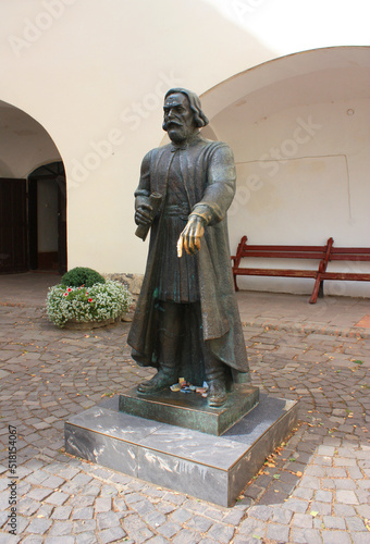 Monument of Todor Korjatovics (Fedir Koryatovych) in Mukachevo castle, Ukraine photo