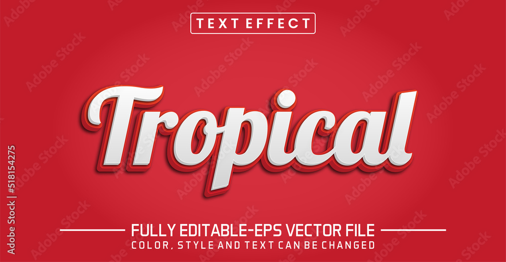 Tropical text editable text effect