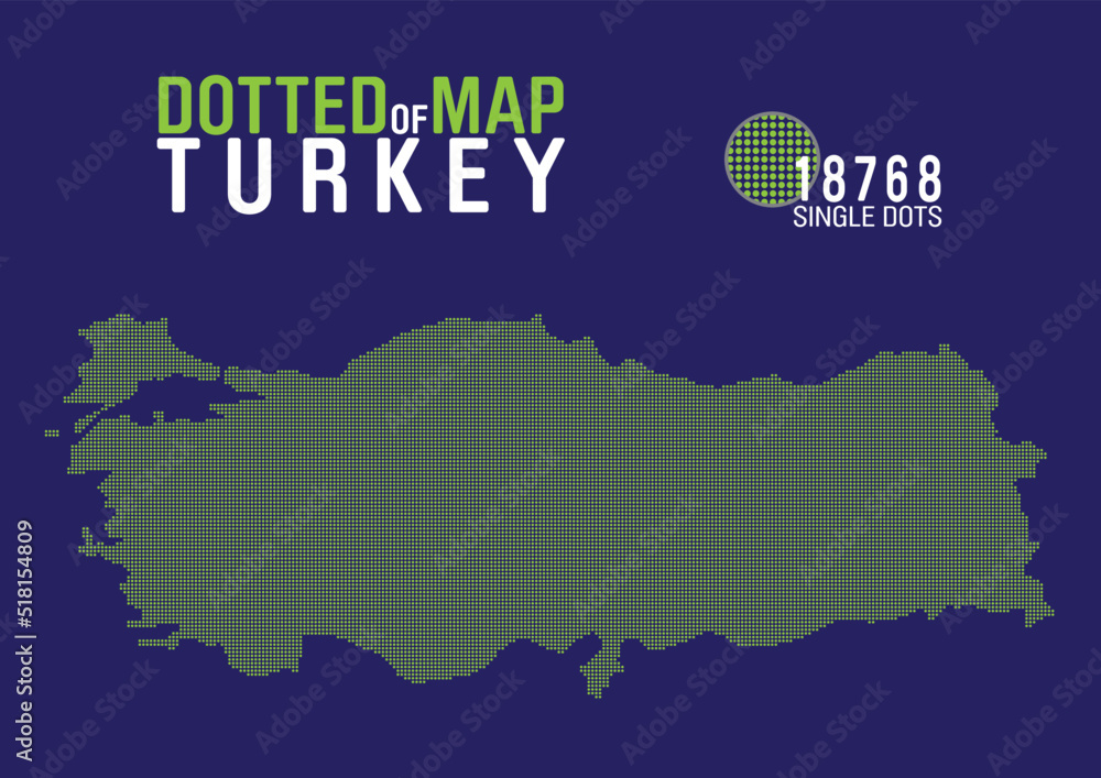 Obraz premium dotted map of turkey