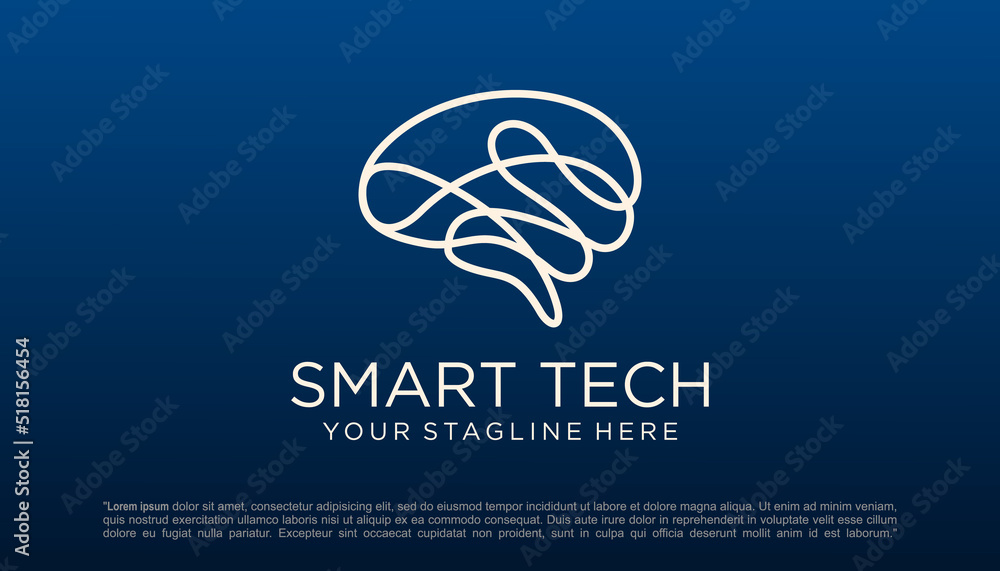Brain tech logo design. Artificial intelligence and technology logo Vector design Brain tech logo design. Artificial intelligence and technology logo Vector design